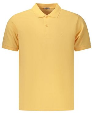 COVERI MOVING Orange Cotton Men's Polo Shirt - Yellow