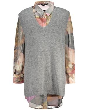Desigual Gray Polyester S Shirt