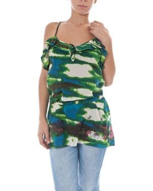 John Galliano Green Cotton Tops & T