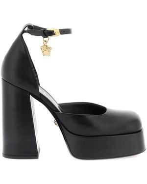 Versace Aevitas Silk Platform Pump - Black