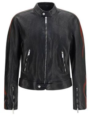 Gucci Black Buffalo Leather Bomber