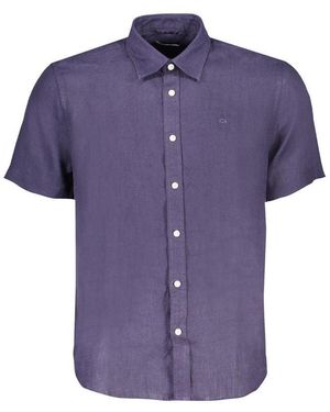 North Sails Blu Linen Men's Shirt - Purple