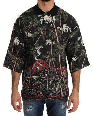 Dolce & Gabbana Volcano Sicily Short Sleeve T-shirt - Black