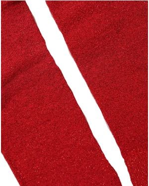 Dolce & Gabbana Red Viscose Dg Logo Mid Calf Accessory Socks