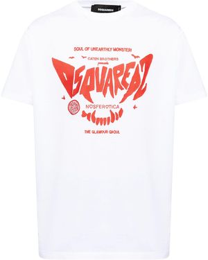 DSquared² Logo-Print Cotton T-Shirt - White