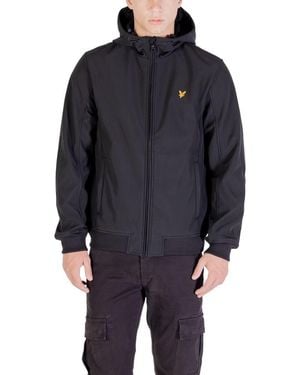 Lyle & Scott Black Polyester Parka - Blue