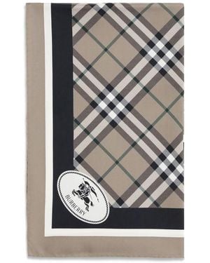 Burberry Silk Scarf - Grey