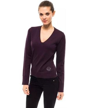 Montana Blu Purple Wool Sweater - Blue