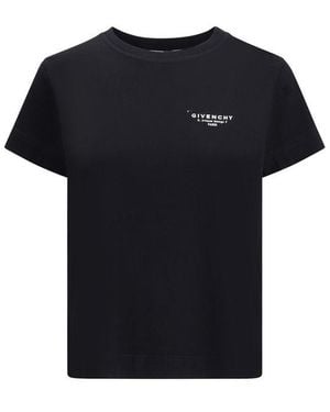 Tシャツ・カットソー GIVENCHY NAVY SHORT-SLEEVED T-SHIRT WITH LOGO Givenchy: Navy 'GIVENCHY' T-shirt | SSENSE