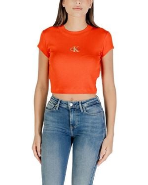 Calvin Klein Multicolor Cotton T - Orange
