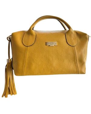 Baldinini Yellow Leather Handbag - Metallic