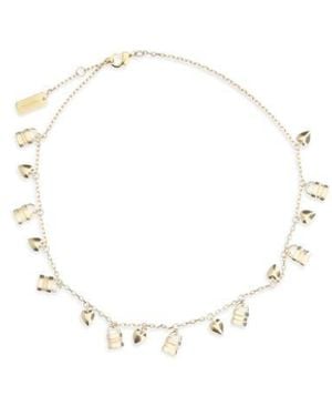 Chloé Gold Brass Necklace - Metallic
