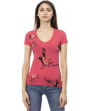TRUSSARDI ACTION Multicolour Cotton Top - Red