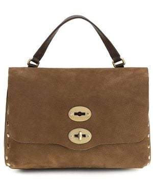 Zanellato Suede Leather Shoulder Bag - Brown