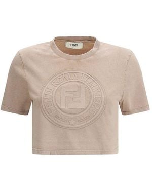 Fendi Cropped T - Natural