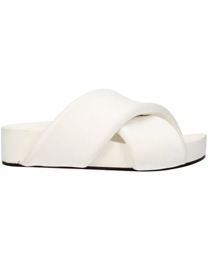 Jil Sander White Leather Slipper