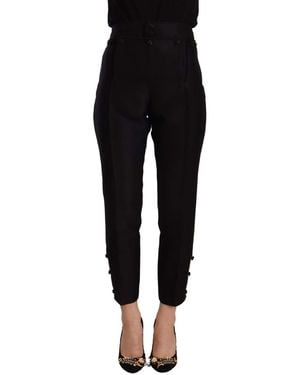 DSquared² Elevated Elegance High-Waist Skinny Trouser - Black