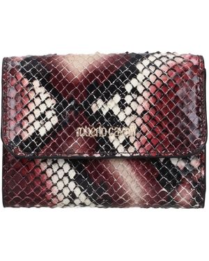 Roberto Cavalli Leather Wallet - Purple