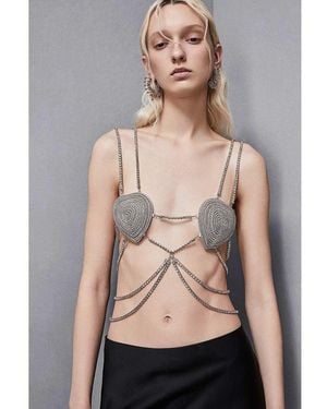 Patrizia Pepe White Copper Bra - Multicolour