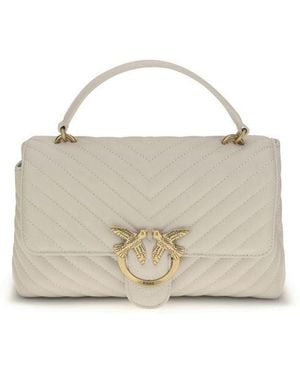 Pinko Calf Leather Bos Taurus Wallet - Natural