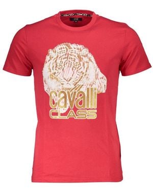 Roberto Cavalli Cotton T-Shirt - Red