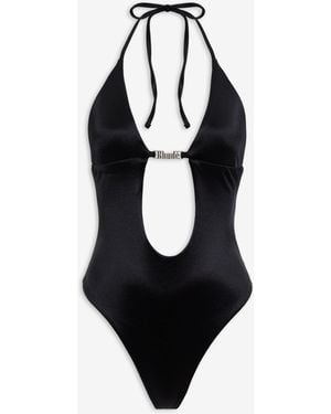 Rhude Polyester One-Piece Swimsuit - Black