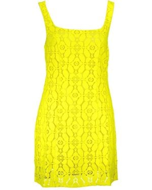 Desigual Polyester Sleeveless Dress - Yellow
