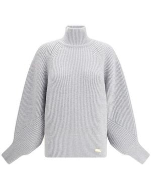 Balmain Gray Wool Sweatshirt