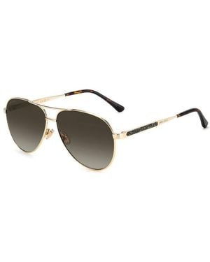 Jimmy Choo Gold Metal Sunglasses - Metallic