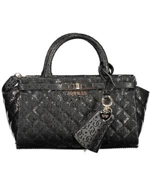 Guess Black Polyurethane Handbag