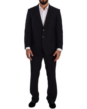 Domenico Tagliente Polyester Single Breasted Formal Suit - Black
