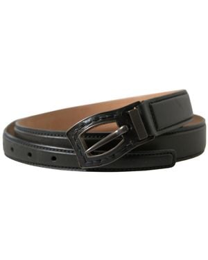 Ermanno Scervino Exquisite Italian Leather Belt With Metal Buckle - Black