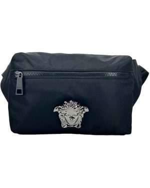 Versace Medusa Nylon Belt Bag Waist Fanny Pack Purse - Blue