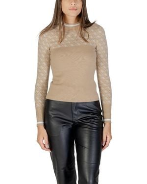 Guess Beige Polyester Sweatshirt - Natural