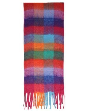 Pieces Orange Recycled Polyester Scarf - Red
