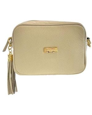 Baldinini Beige Cowhide Leather Crossbody Bag - Natural