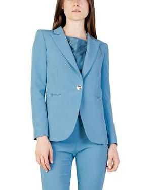 Rinascimento Turquoise Polyester Blazer - Blue