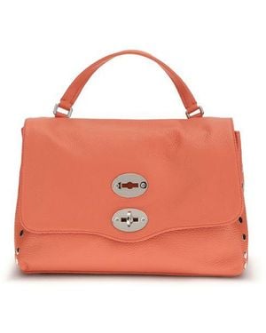 Zanellato Red Calf Leather Bos Taurus Shoulder Bag - Pink