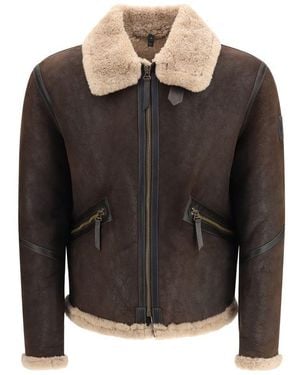 Belstaff Brown Lamb Leather Full - Black