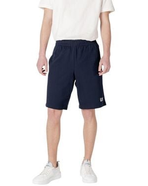 EA7 Cotton Bermuda Shorts - Blue