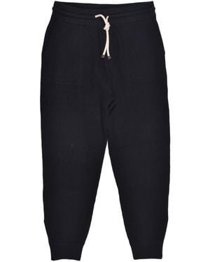 Brunello Cucinelli Black Cashmere Joggers (workout Pants) - Blue