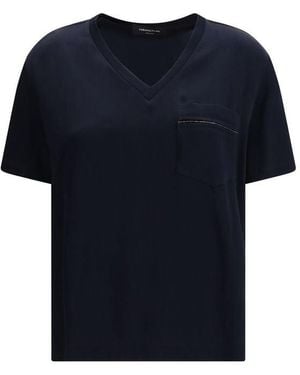 Fabiana Filippi Viscose T-Shirt - Blue