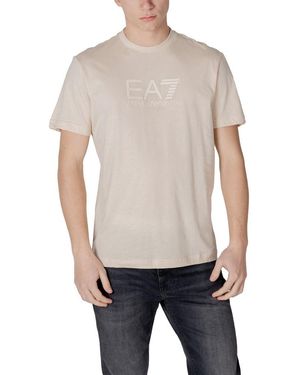 EA7 White Cotton Polo Shirt - Grey