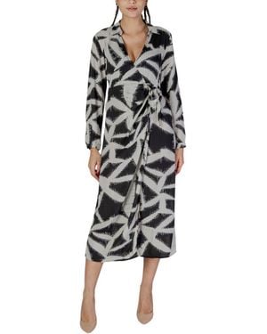 Jacqueline De Yong Black Recycled Polyester Dress