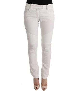 Ermanno Scervino Chic Slim Fit Cotton Pant - White