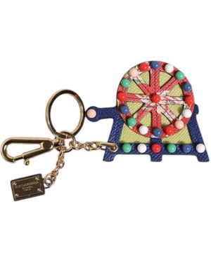 Dolce & Gabbana Tone Carretto Keychain Keyring - Blue