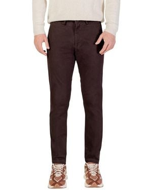 Borghese Brown Cotton Skinny Trousers