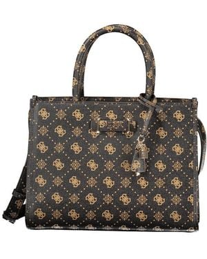 Guess Marrone Poliuretano Woman Handbag - Brown