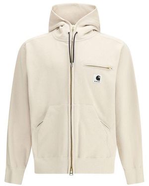 Sacai Beige Cotton Sweatshirt - Natural