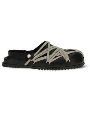 Rick Owens Black Calf Leather Bos Taurus Clogs